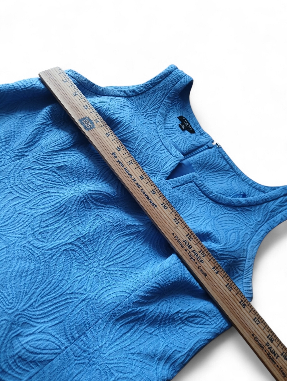 Talbots Women's Size Medium Blue Textured Sheath Dress And Jacket - Picture 4 of 12